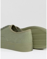 Женские оливковые кеды от Blink