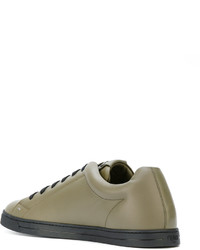 Мужские оливковые кеды от Fendi