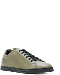 Мужские оливковые кеды от Fendi