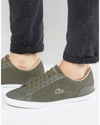 Мужские оливковые кеды от Lacoste