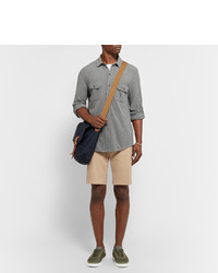 Мужские оливковые кеды от Orlebar Brown