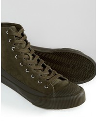 Мужские оливковые кеды от Asos