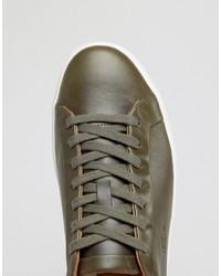 Мужские оливковые кеды от Lacoste