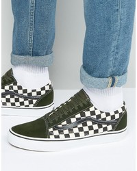 Мужские оливковые кеды от Vans