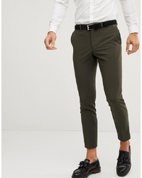 Мужские оливковые классические брюки от Burton Menswear