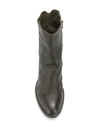 Оливковые кожаные ботильоны от Officine Creative