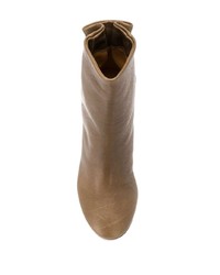 Оливковые кожаные ботильоны от Isabel Marant