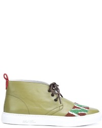 Оливковые кожаные ботинки дезерты от Del Toro Shoes