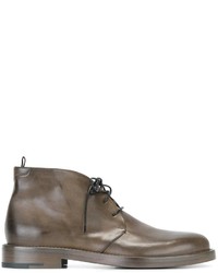 Мужские оливковые кожаные ботинки от Giorgio Armani
