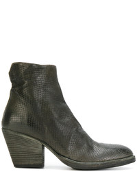 Женские оливковые кожаные ботинки от Officine Creative