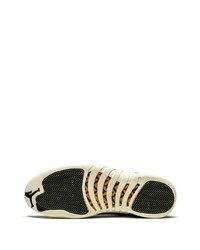 Мужские оливковые кожаные высокие кеды от Jordan