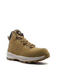 Мужские оливковые кожаные высокие кеды от Nike