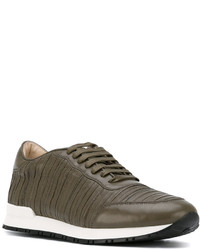 Женские оливковые кожаные кеды от Fabiana Filippi