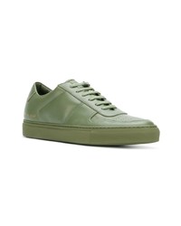 Мужские оливковые кожаные низкие кеды от Common Projects