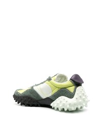 Мужские оливковые кожаные низкие кеды от Eytys