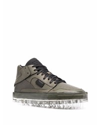 Мужские оливковые кожаные низкие кеды от Oxs Rubber Soul