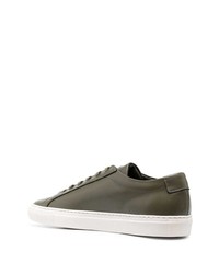 Мужские оливковые кожаные низкие кеды от Common Projects