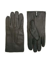 Мужские оливковые кожаные перчатки от Dents
