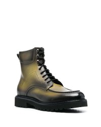 Мужские оливковые кожаные повседневные ботинки от Doucal's
