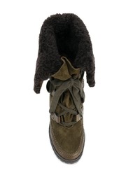 Оливковые кожаные полусапоги от See by Chloe