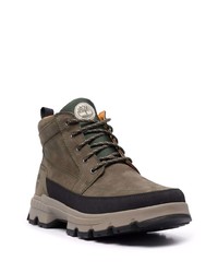 Мужские оливковые кожаные рабочие ботинки от Timberland