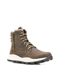 Мужские оливковые кожаные рабочие ботинки от Timberland