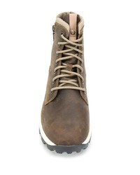 Мужские оливковые кожаные рабочие ботинки от Timberland