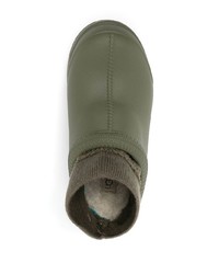 Мужские оливковые кожаные слипоны от UGG