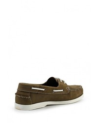 Оливковые кожаные топсайдеры от Beverley Box