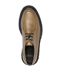 Оливковые кожаные туфли дерби от Officine Creative