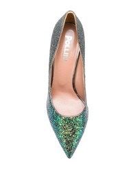 Оливковые кожаные туфли от Pollini