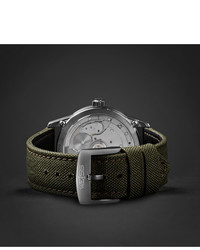 Мужские оливковые кожаные часы от Weiss