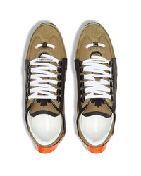 Мужские оливковые кроссовки от DSQUARED2