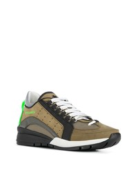 Мужские оливковые кроссовки от DSQUARED2