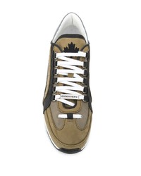 Мужские оливковые кроссовки от DSQUARED2