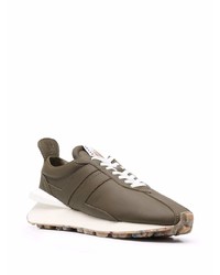 Мужские оливковые кроссовки от Lanvin