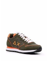 Мужские оливковые кроссовки от Sun 68