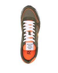 Мужские оливковые кроссовки от Sun 68