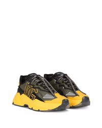 Мужские оливковые кроссовки от Dolce & Gabbana