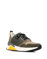 Мужские оливковые кроссовки от Diesel