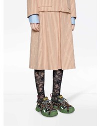 Женские оливковые кроссовки от Gucci
