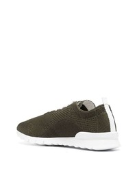 Мужские оливковые кроссовки от Kiton