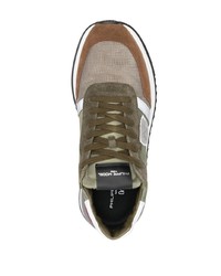 Мужские оливковые кроссовки от Philippe Model Paris