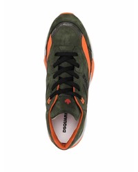 Мужские оливковые кроссовки от DSQUARED2