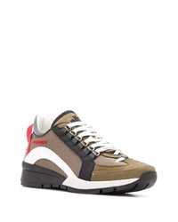 Мужские оливковые кроссовки от DSQUARED2