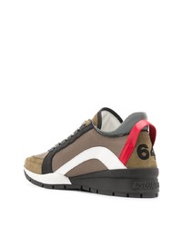 Мужские оливковые кроссовки от DSQUARED2