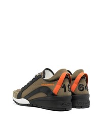 Мужские оливковые кроссовки от DSQUARED2