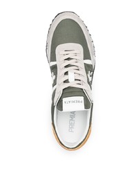 Мужские оливковые кроссовки от Premiata