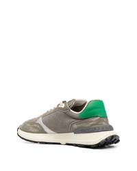 Мужские оливковые кроссовки от Philippe Model Paris