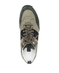 Мужские оливковые кроссовки от Baldinini